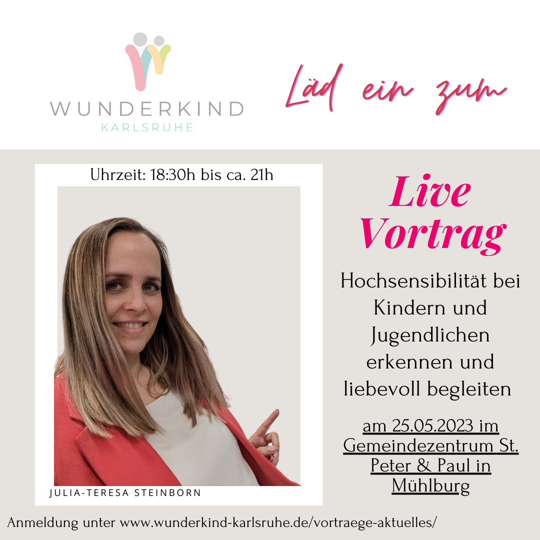 Ticket für live Vorträge - Hochsensibilität bei Kindern erkennen und begleiten