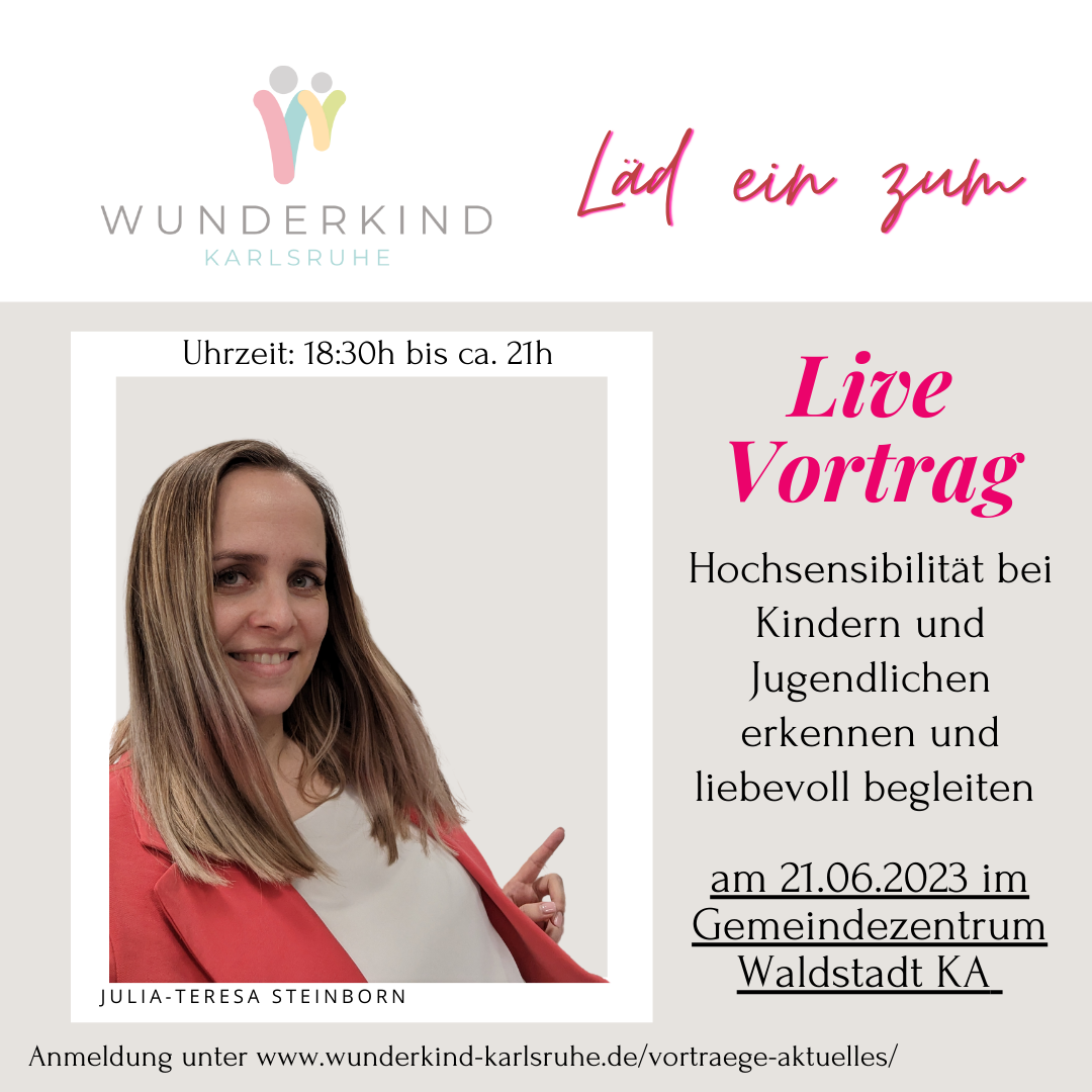 Ticket für live Vorträge - Hochsensibilität bei Kindern erkennen und begleiten